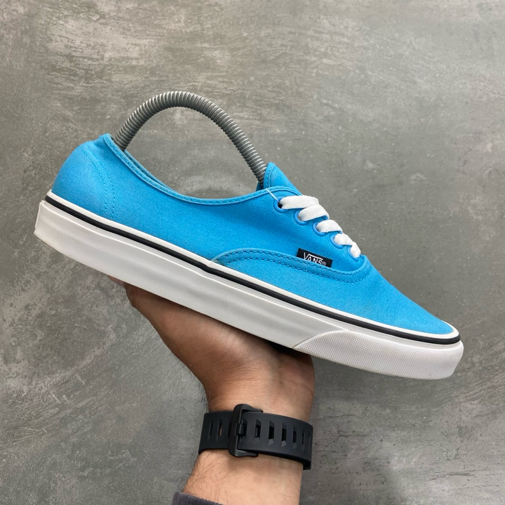 [Size 42] Rare Vans Authentic Classic Malibu Blue Black ( GSI Waffle ) Made in Indonesia Second Orig