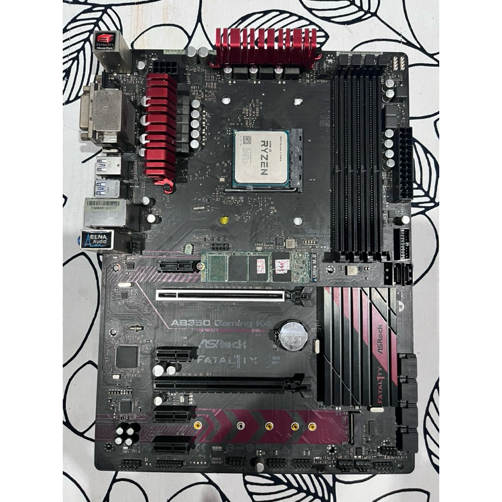 Motherboard Asrock AB350 Gaming K4 + Processor Ryzen 3 1300x