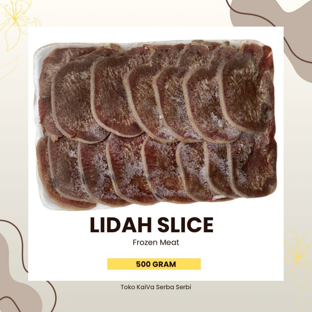 LIDAH SAPI 500 GRAM | TONGUE BEEF | LIDAH SAPI IRIS TIPIS | TONGUE GYUTAN SLICE