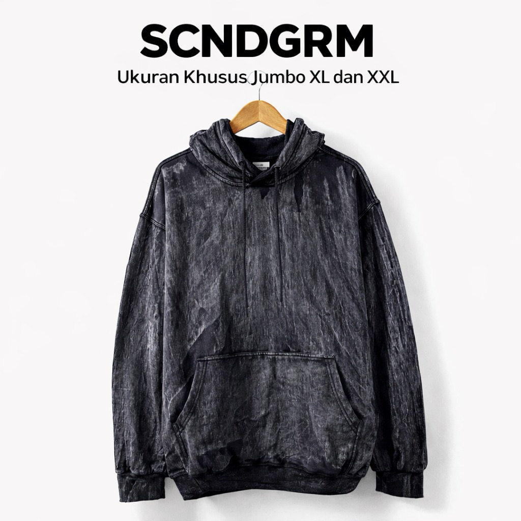 Sweater Hoodie basic polos JUMBO katun terry