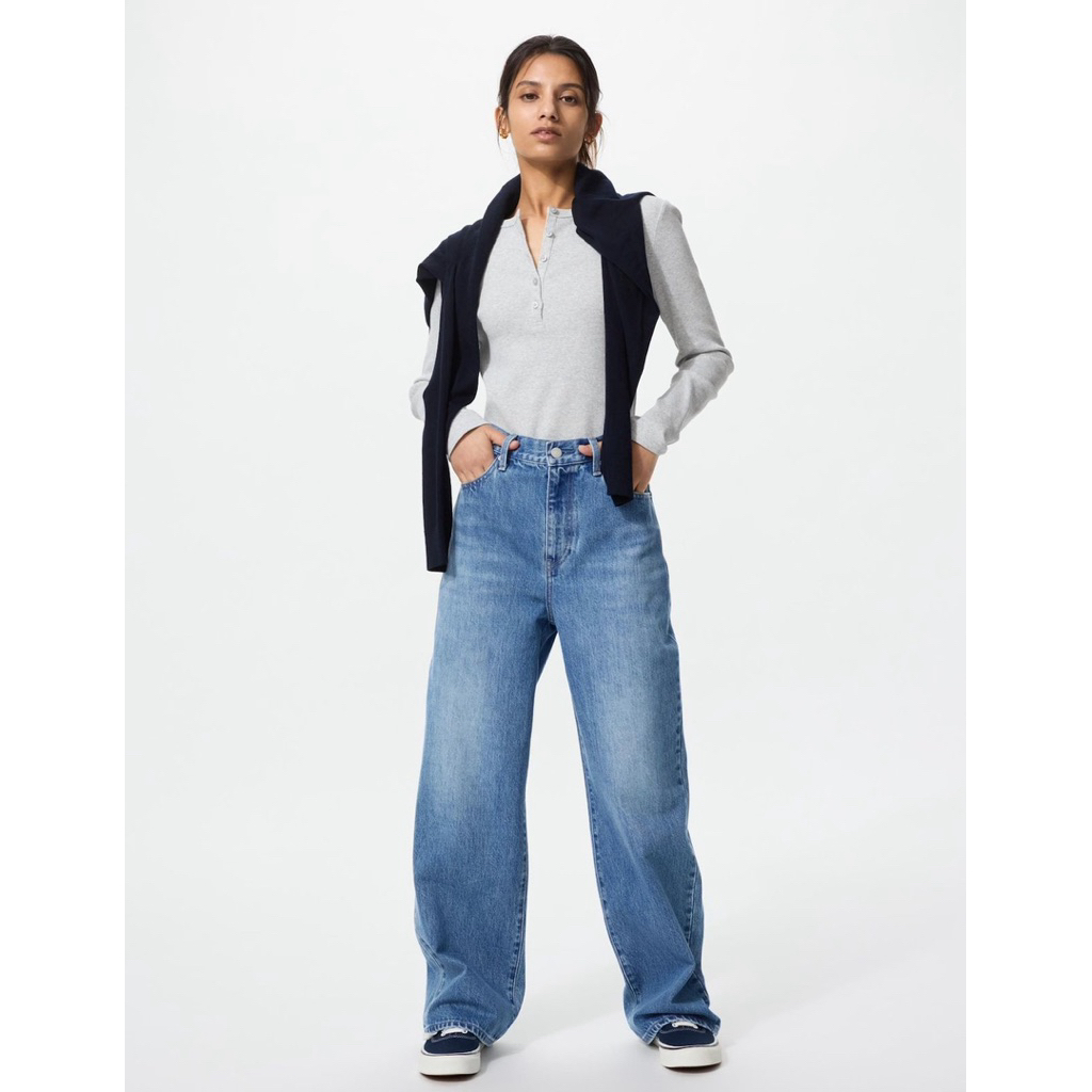 Uniqlo wide straight jeans