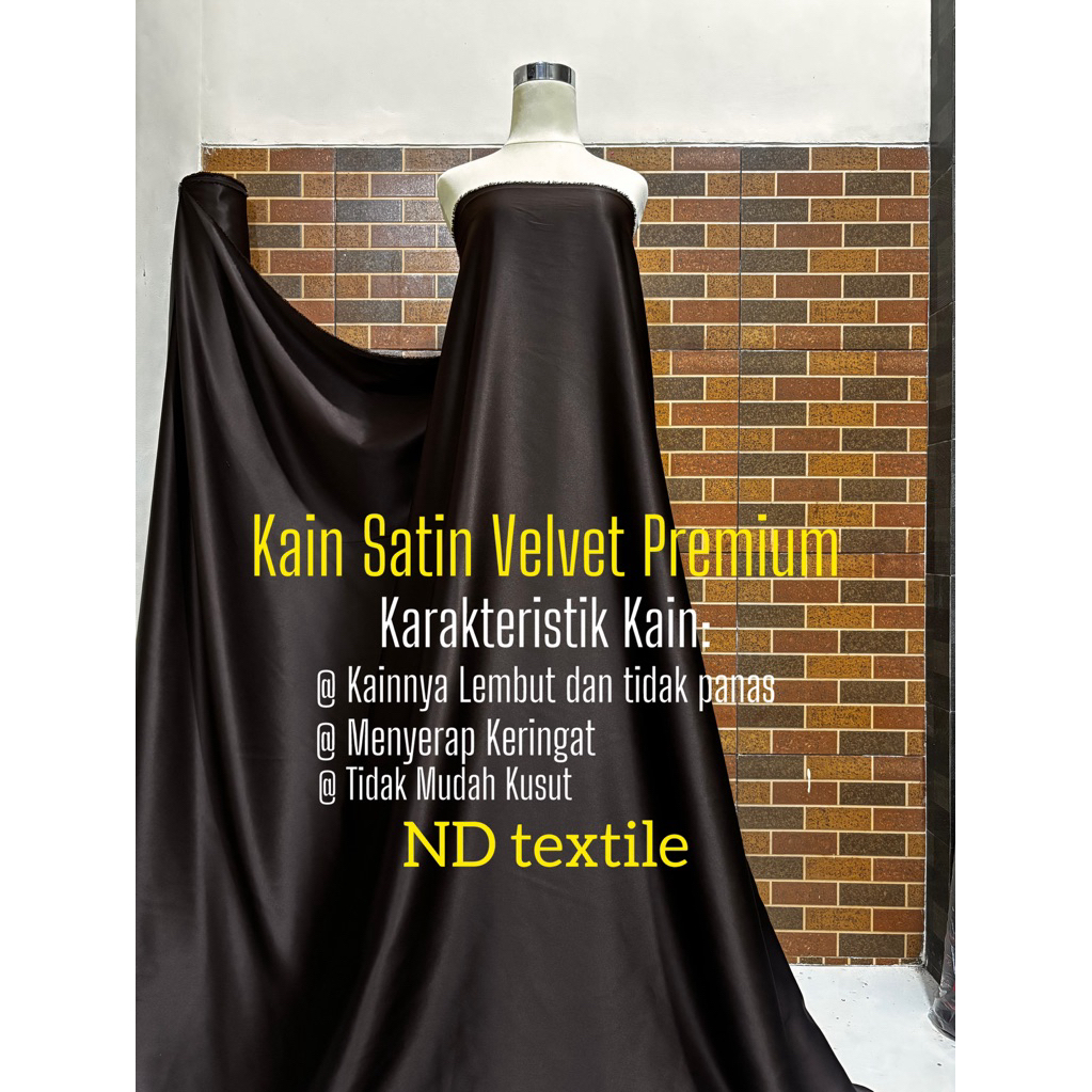 Kain Satin Velvet Premium/Satin Velvet/Furing/Bahan Kebaya/Dress
