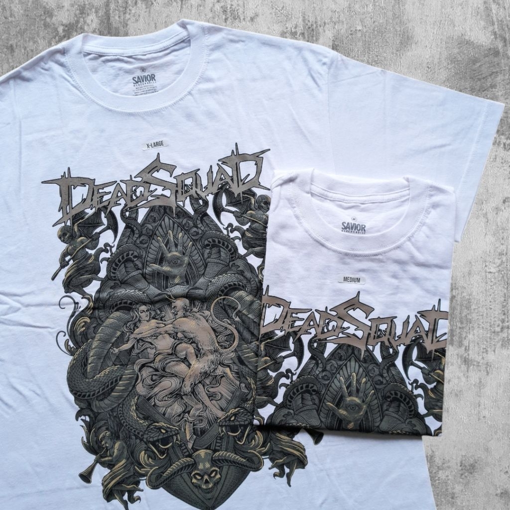 T-Shirt DEADSQUAD - MENYANGKAL SANGKAKALA WHITE (Likeblackmerch)