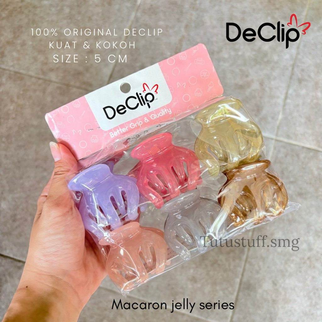 6 PCS JEDAI DECLIP ORIGINAL JEPIT RAMBUT DECLIP JEDAI BANGKOK JEDAI DECLIP 5 CM GIGI 5