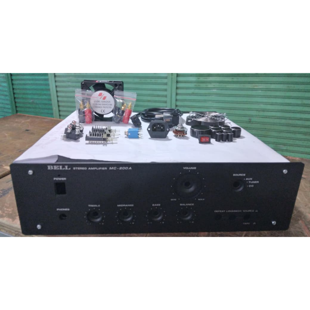 (42cm x 36cm x 12cm) Box / Casing Amplifier Stereo Bell MC-200A + Aksesoris Komplit Kualitas Tinggi