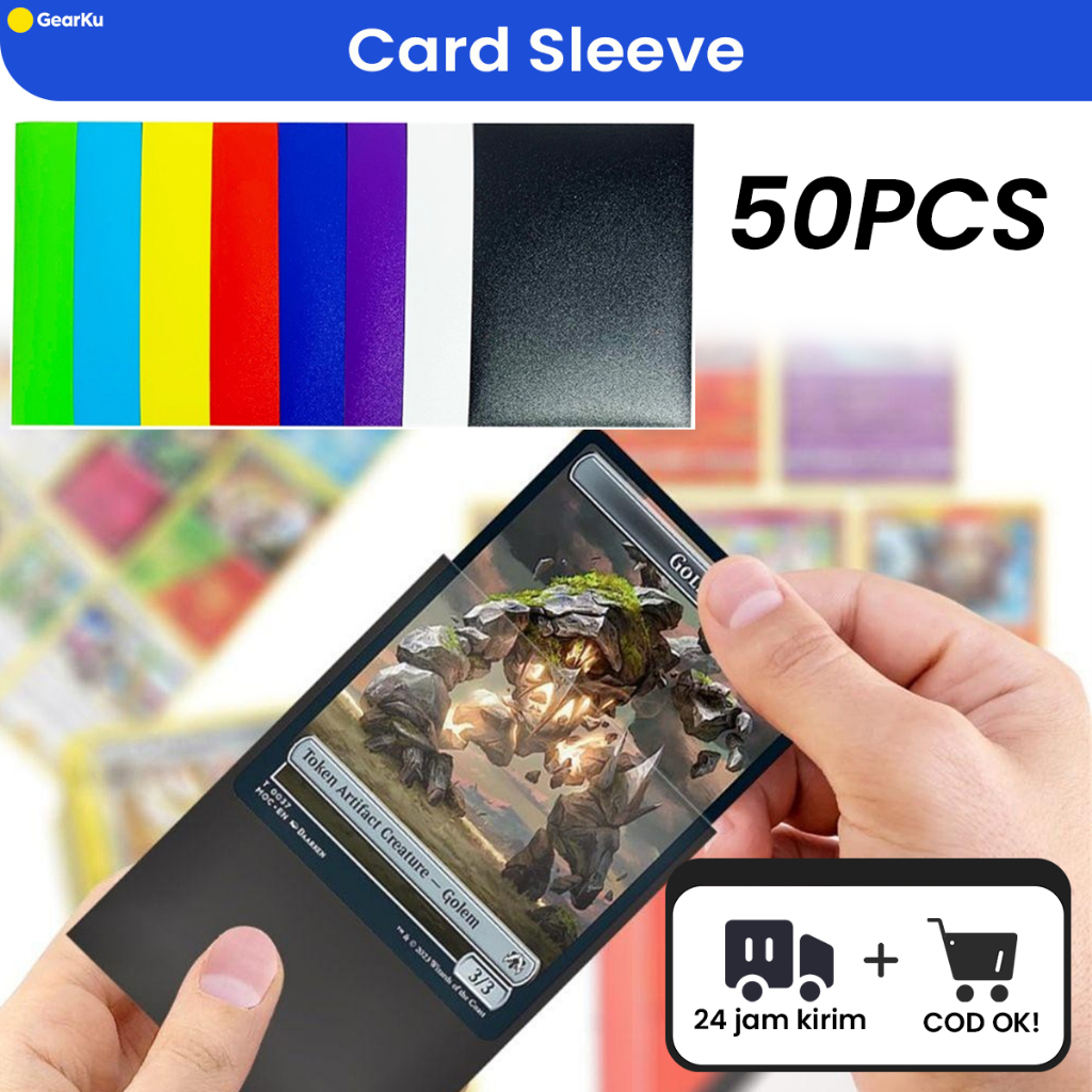 50Pcs Card Sleeve, Photo Card, Inner Sleeve,Card Board,Pokemon Card Sleeve,Matte Sleeve, Djinn Premi