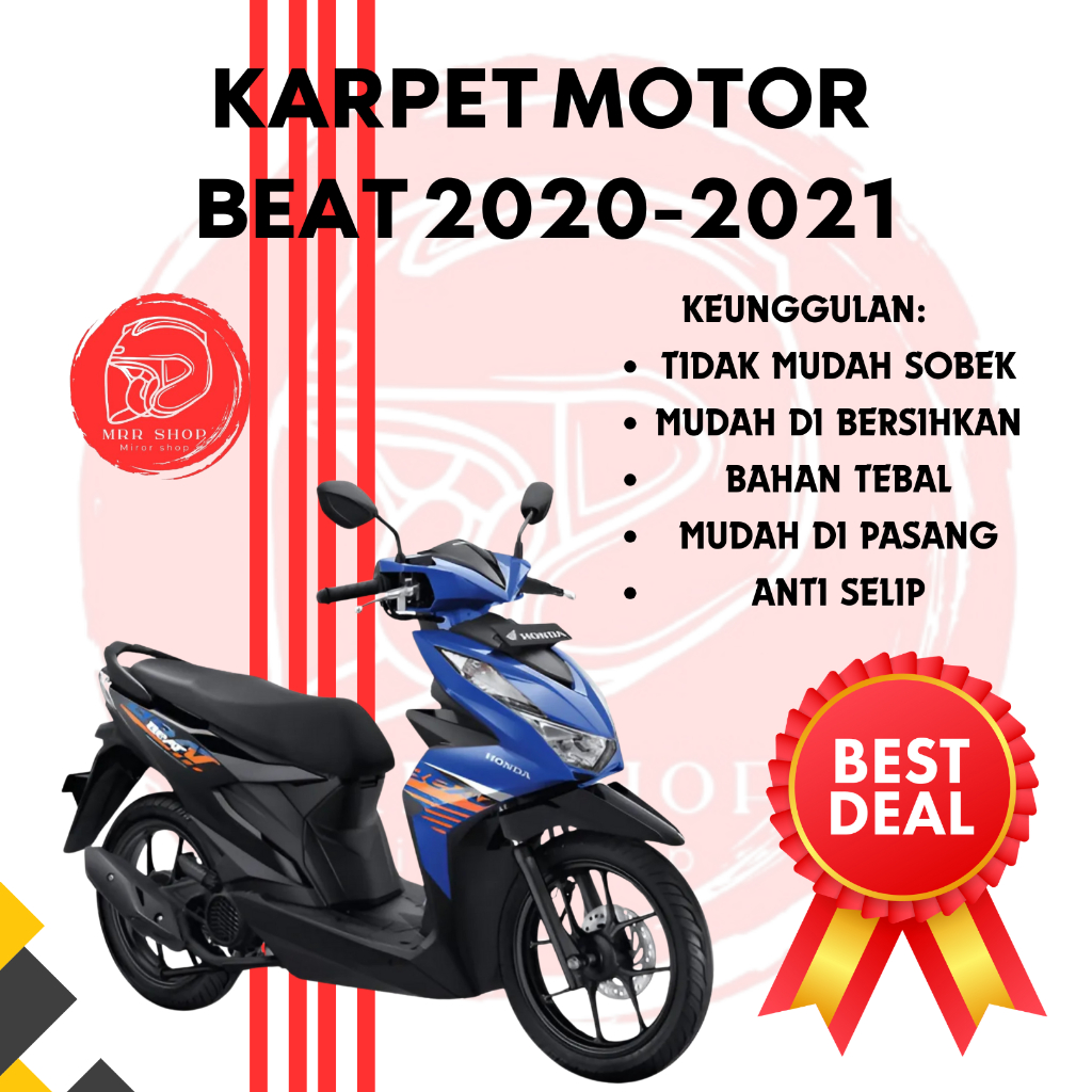 [FS]BEAT Karpet karet stepfloor alas kaki pijakan motor BeAT 2020-2021 Street Deluxe cbs iss Bordes