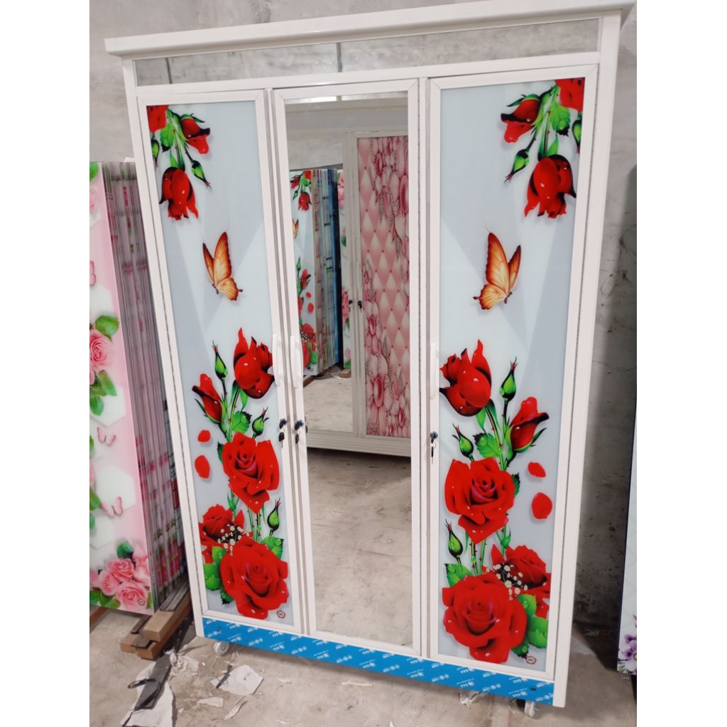 LEMARI PAKAIAN PINTU3 ALUMUNIUM MURAH