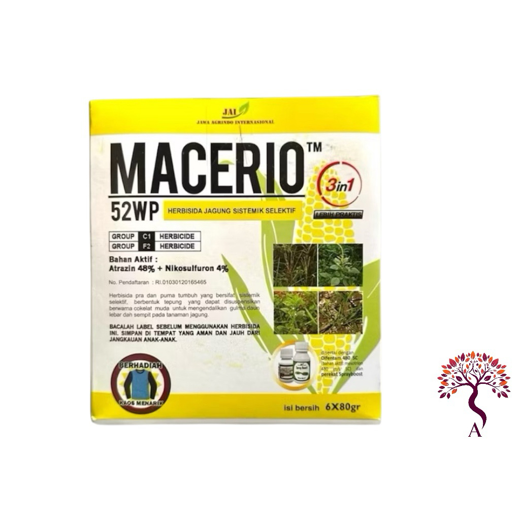 Herbisida Selektif Jagung Macerio 52WP (Bonus Kaos). Herbisida Selektif Lulangan jagung Macerio