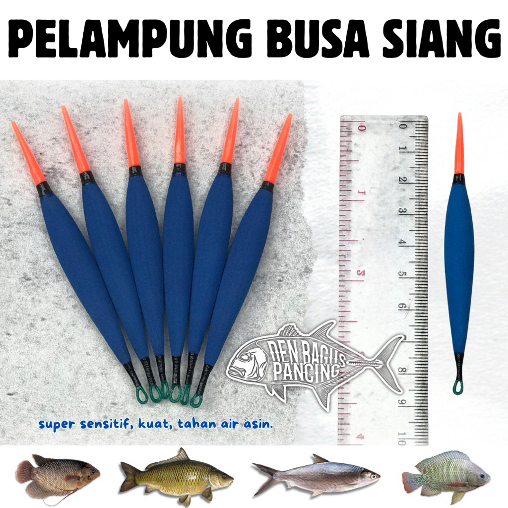 Pelampung Pancing Busa Jarum Ikan Nila Bandeng Umpan Lumut Super Sensitif Warna Biru Tua