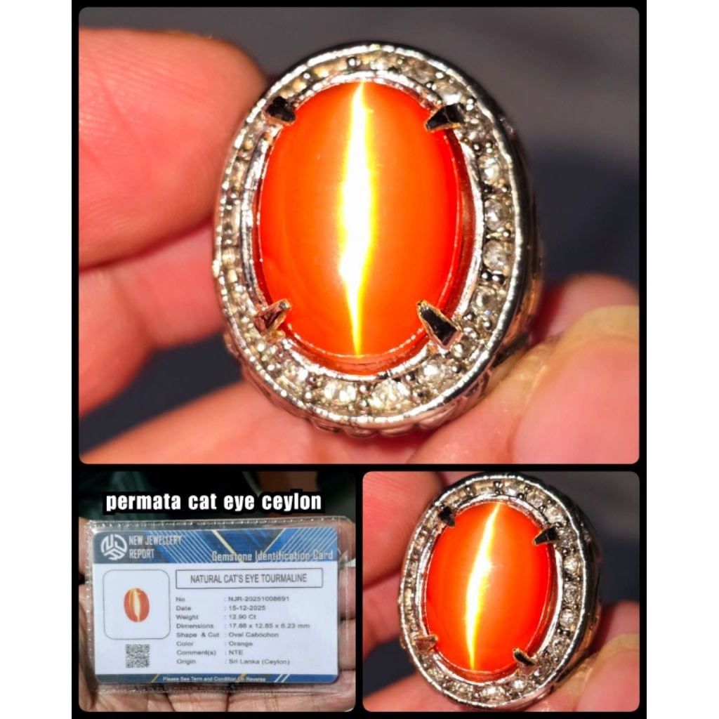 batu cat eye jumbo tourmaline Ceylon NTE ya