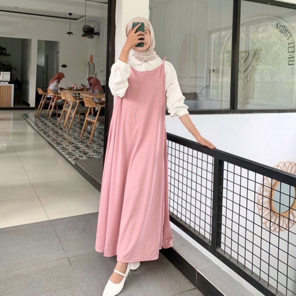 Jisoo Overall Outer Dress Polos Korean Mayung