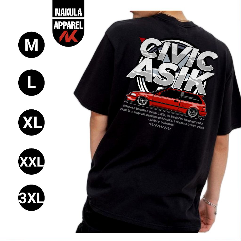 baju kaos mobil Civic Nouva motuba