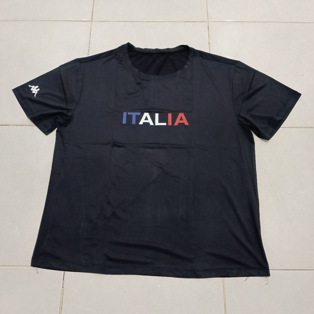 kaos Olahraga dry fit running Kappa dark navy size XXL original murah