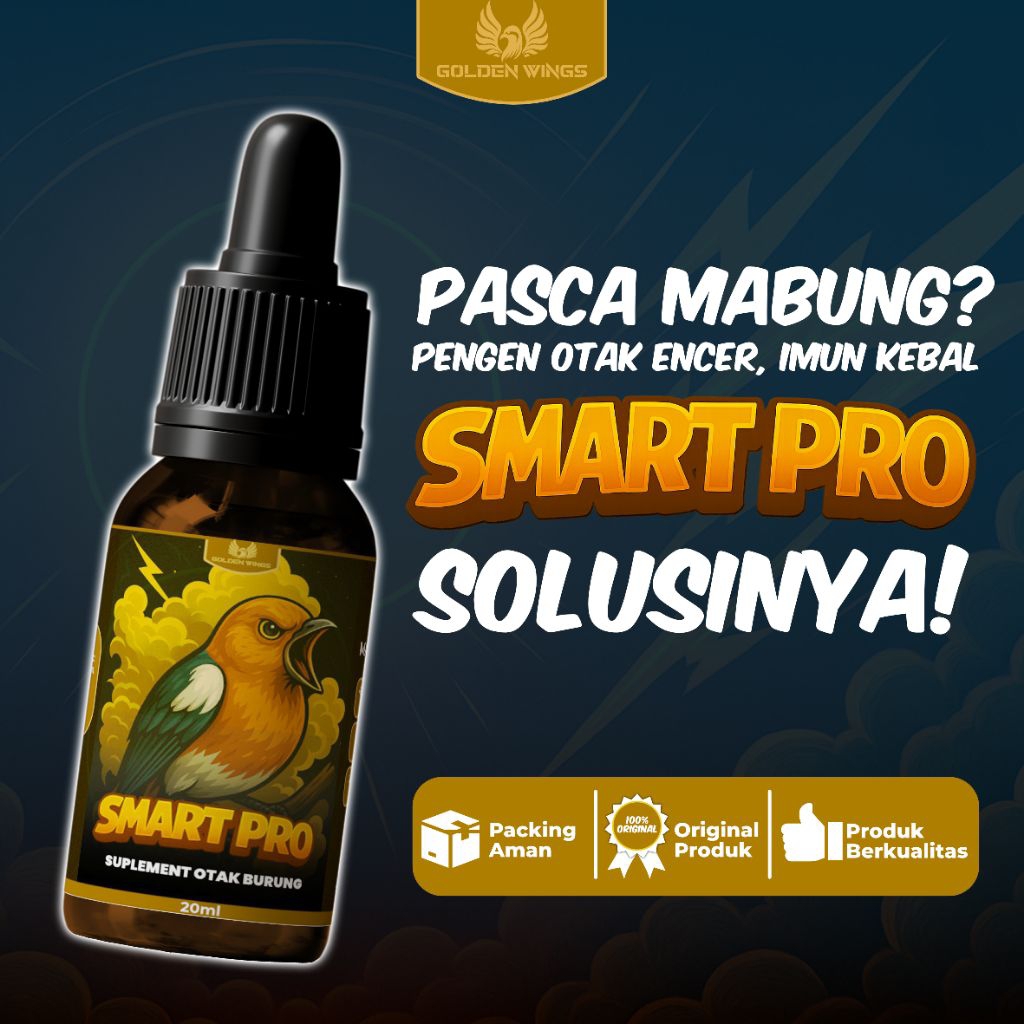 NUTRISI OTAK BURUNG SMART PRO SUPLEMEN PENAMBAH DAYA INGAT BURUNG VITAMIN BURUNG AMPUH