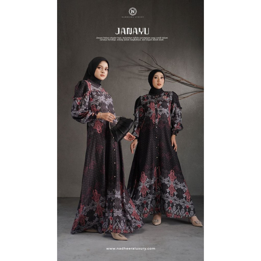JANAYU DRESS BY NADHEERA / JANAYU MIDI DRESS BY NADHEERA / NADHEERA LUXURY JANAYU SERIES / DRESS NAD
