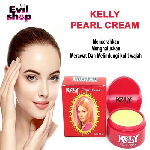 Kelly Pearl Cream Cream Pemutih Wajah Alami Mencerahkan & Melembapkan Kulit