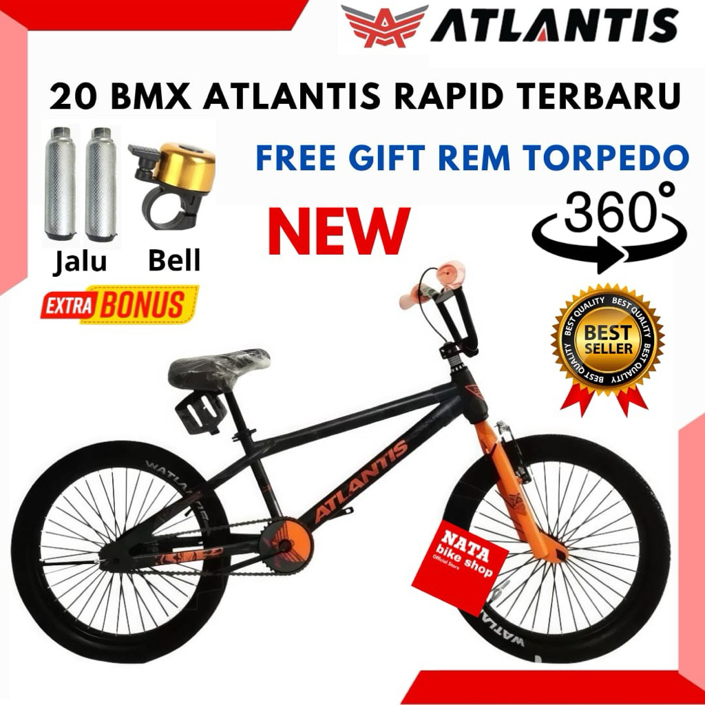 Sepeda Anak Laki Laki BMX 20 Atlantis Rapid Rem Torpedo Terbaru