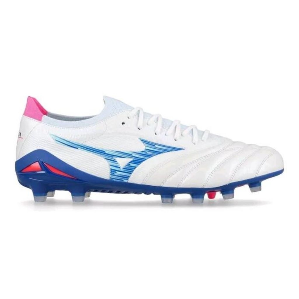 Sepatu Bola Mizuno Morelia Neo IV Beta Made in Japan FG Urban Electric - White/Tanager Turquoise/Pin