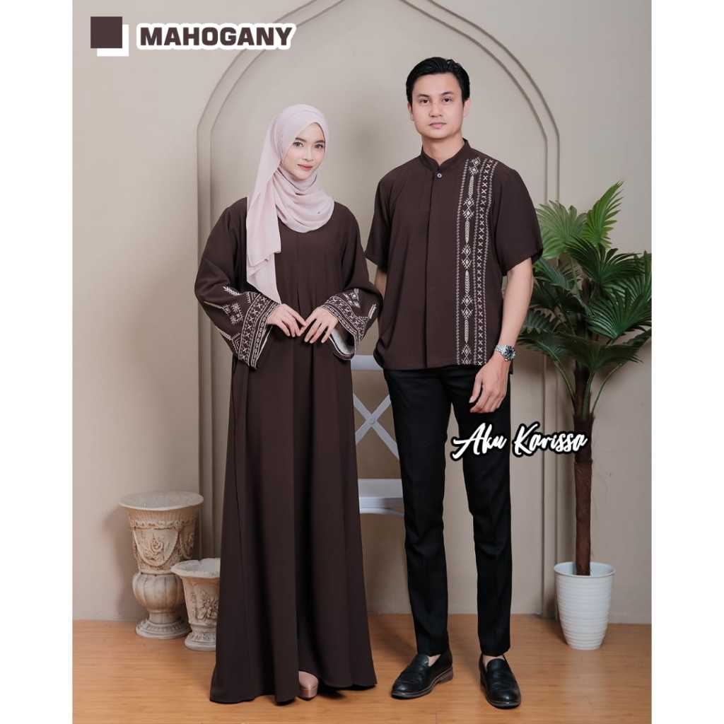 ZAFRAN & ZAFIRA ARISMA ARKANA ORIGINAL BY AKU KARISSA GAMIS COUPLE KEMEJA MODEL BORDIR MEWAH TERBARU