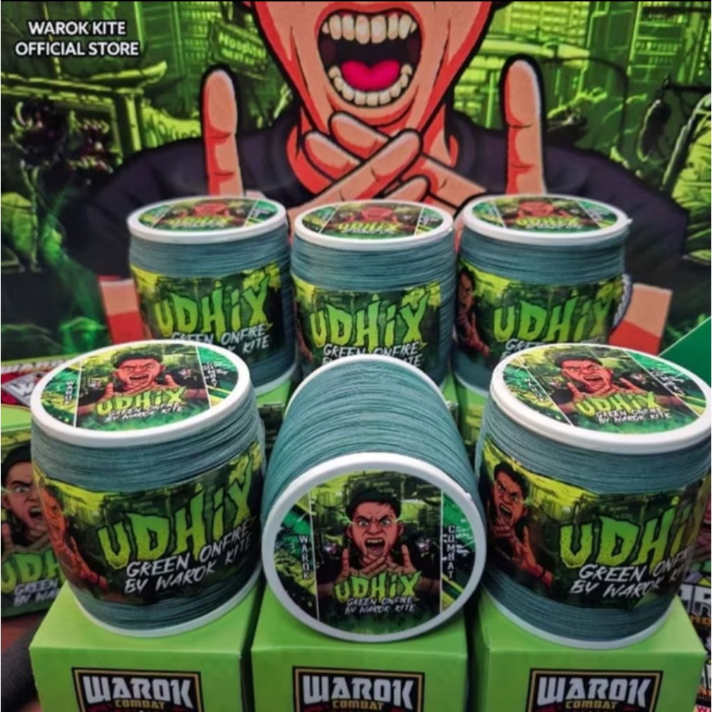 Gelasan Udhix Green On Fire Bay Warokkite Matot Bahan Hijau Size 0.23. . 100% original