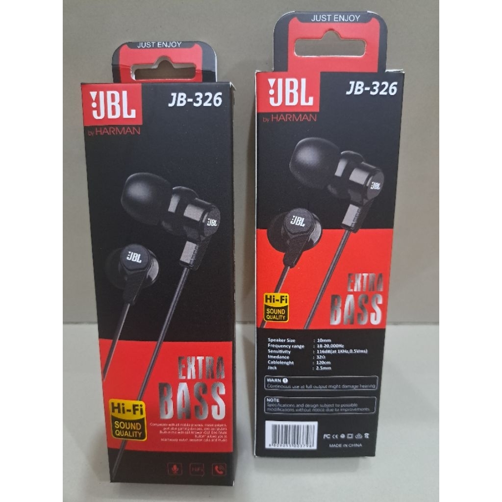 HF | Headset | Handsfree JBL model JBL-326 Audio Stereo Henset Audio Stereo