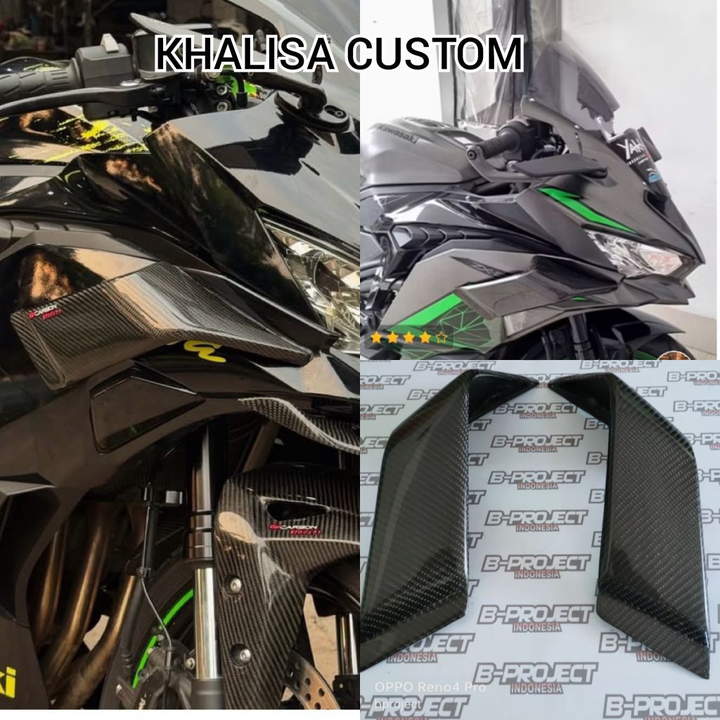 Winglet Aero Wingside Kawasaki zx25R Model motoGp Carbon Kevlar