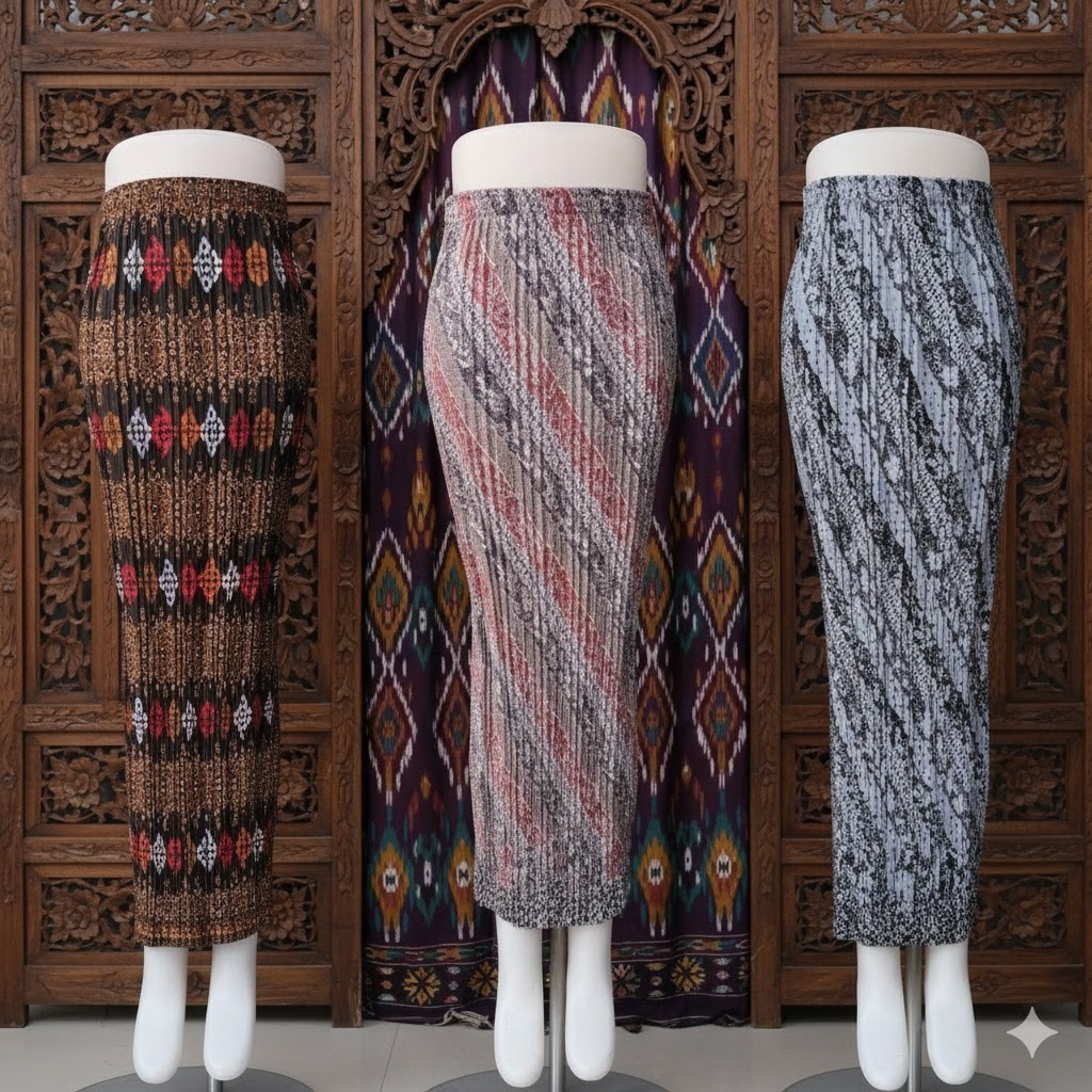 REAL PICT ROK PLISKET / rok plisket // rok plisket batik //rok wiru batik plisket // bawahan kebaya 