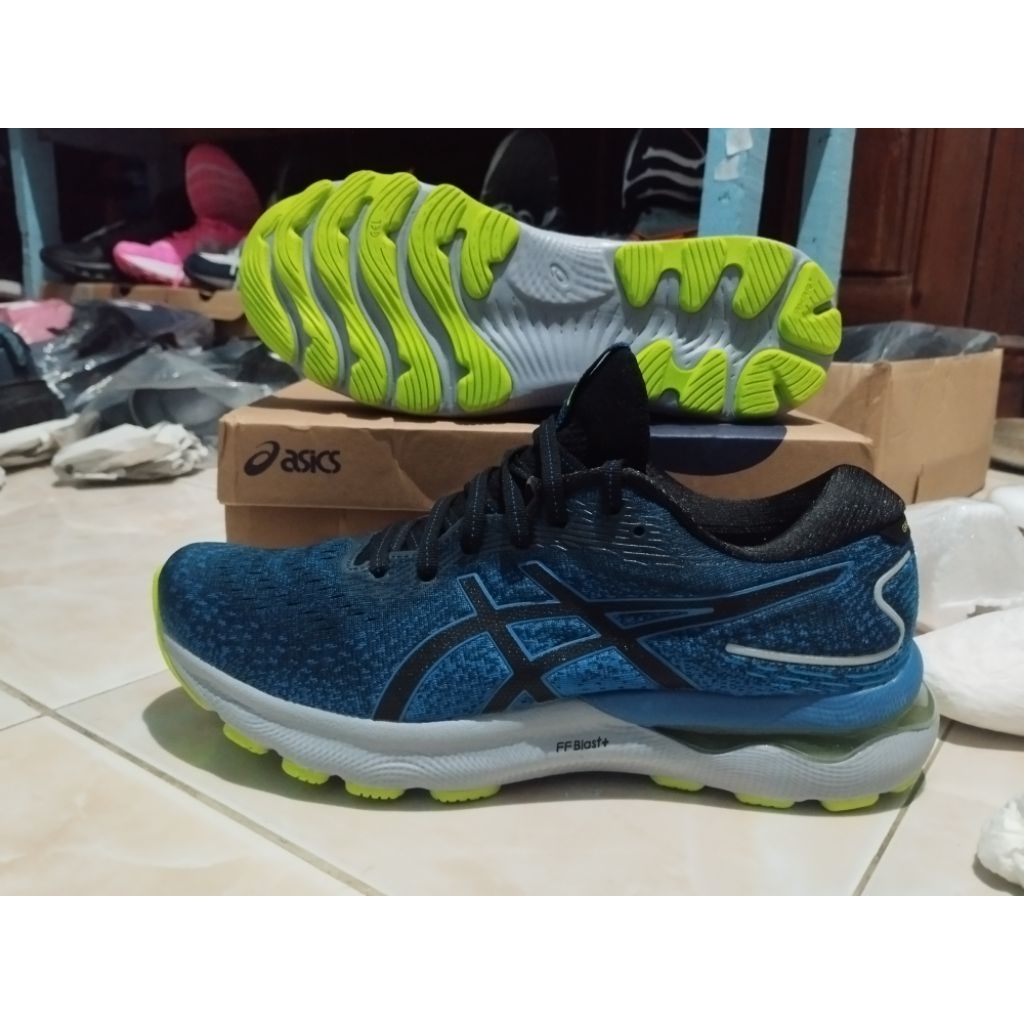 sepatu voli running asics gel nimbus 24 navy size 43 high quality