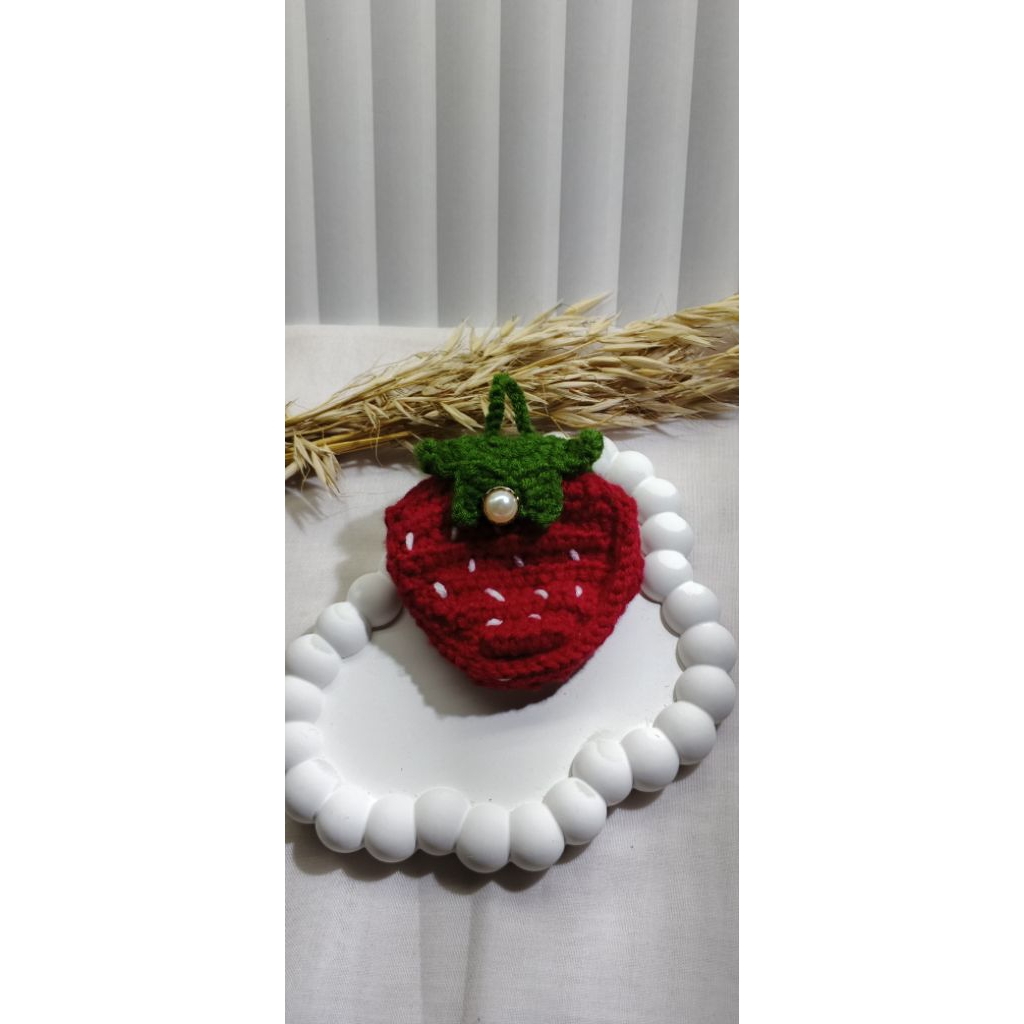 aplikasi rajutan untuk gantungan tas atau hp