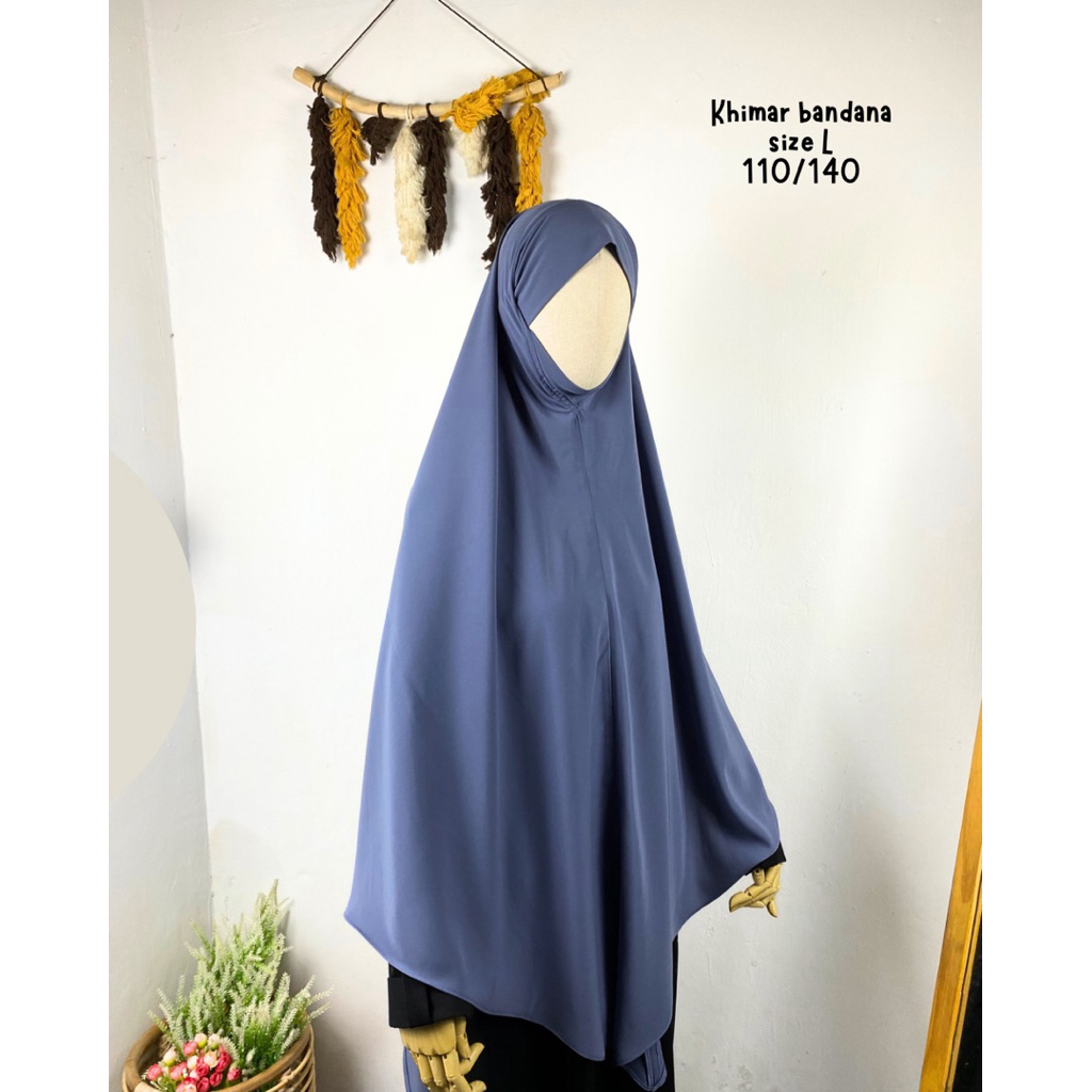 khimar bandana lancip bahan fortaleza