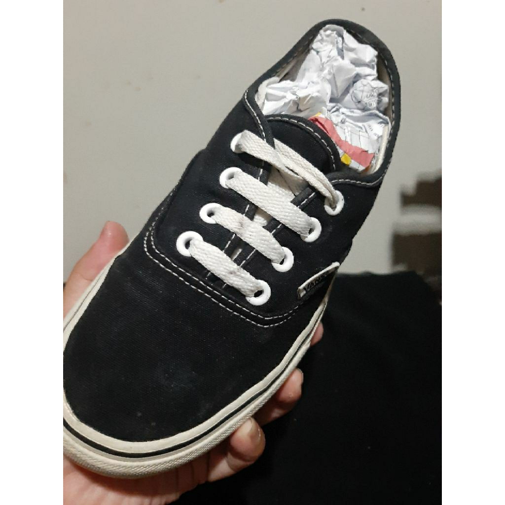 sneaker, sepatu vans authentic kode waffle ifc warna hitm size 36 insole 23 cm preloved/seken/second