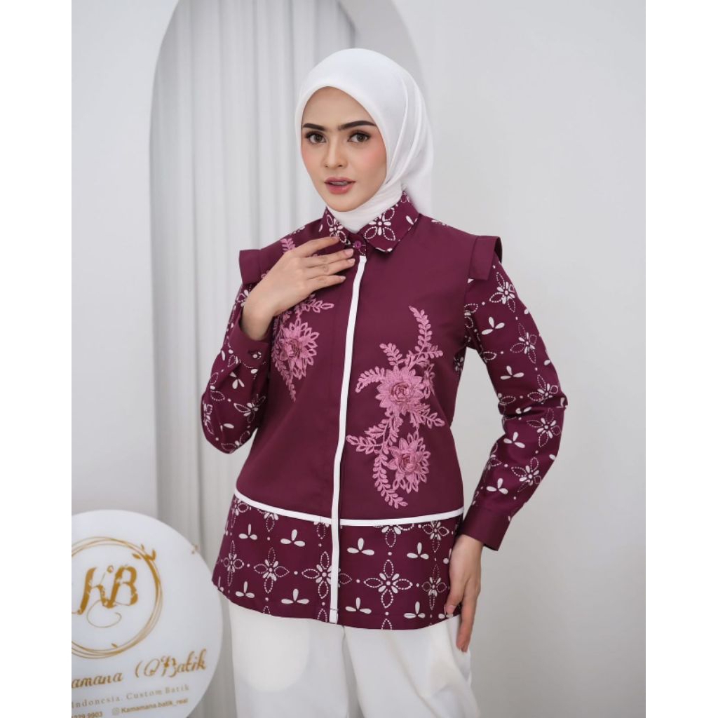 JOHANA BATIK ATASAN BLOUSE KATUN