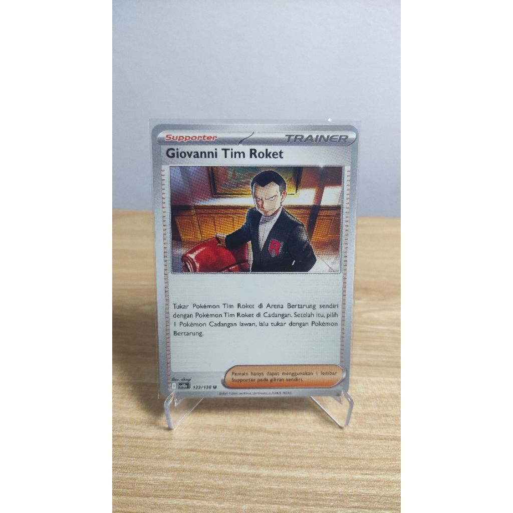 Giovanni Tim Roket Kartu Supporter Poke Gym Pokemon Indonesia TCG