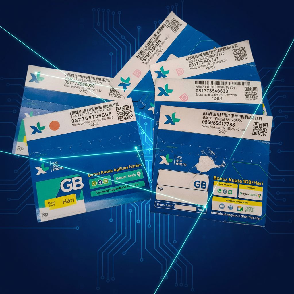 Kartu Perdana XL 3GB Kuota Internet- 0K Nasional - Paket 0K 5Pcs - Nasional Full 24Jam