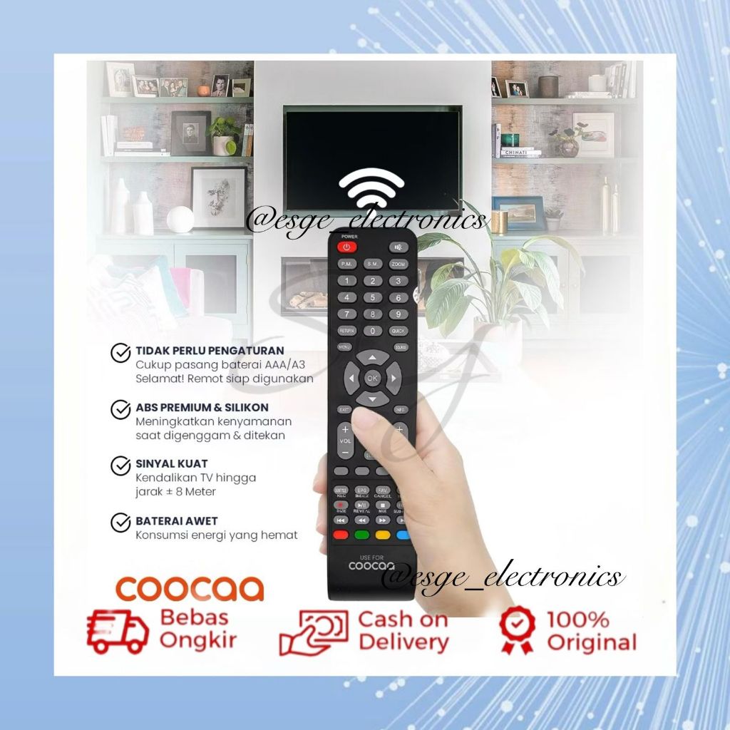 ORIGINAL REMOTE TV LED COOCA BINTANG LC-19CCA COOCAA REMOTE TV LED CINA