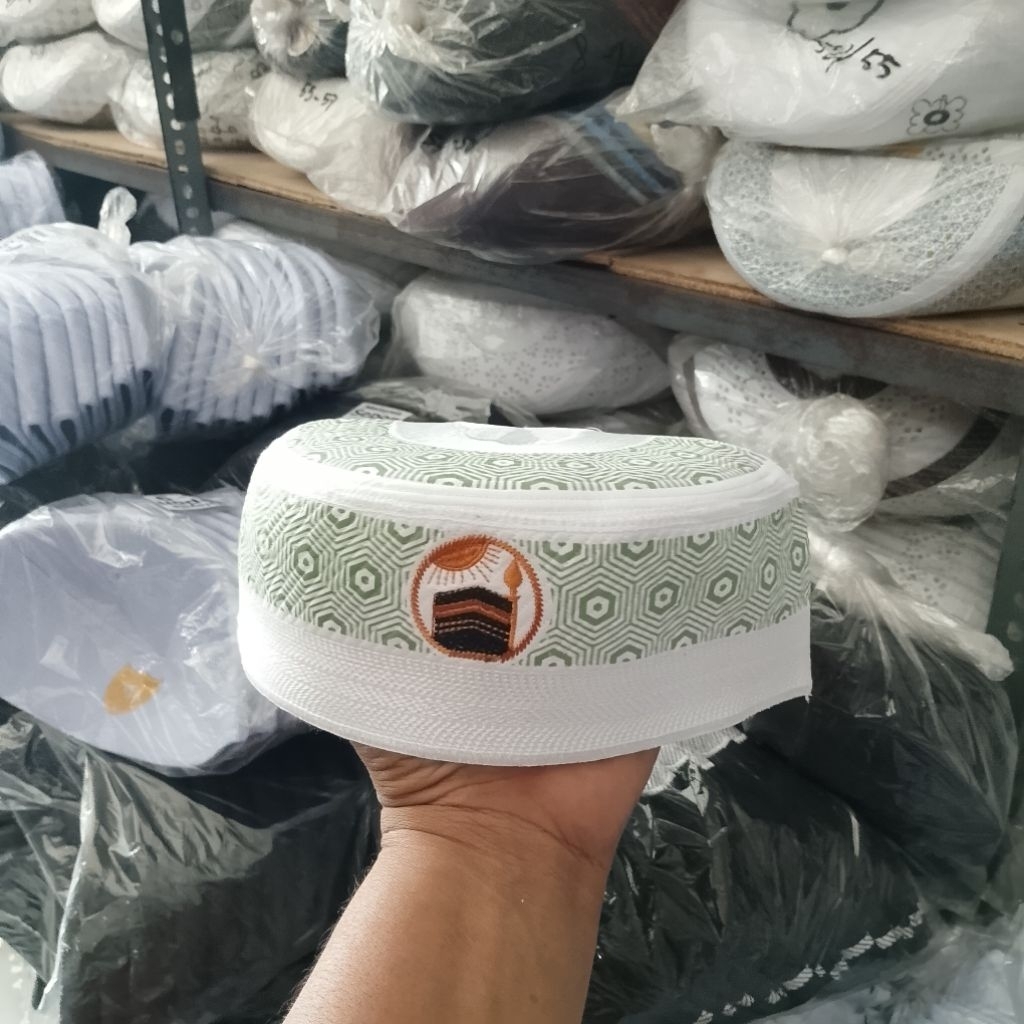 Peci Bugis Original Impor saudi Kopyah Bugis songkok Bugis peci Haji kopyah putih busana muslim mura