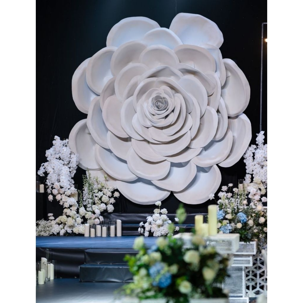 Bunga Backdrop Jumbo 1,5 Meter Hiasan Wedding Dekorasi / Giant Flower Backdrop