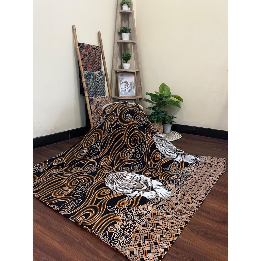 Kain Batik Katun printing motif macan