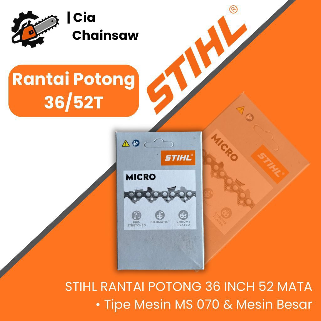 ￼Rantai Potong 36" /52T Stihl MS 070/072.Rantai Potong Senso/Sinso Besar 070/072 Stihl 36 inch 52 Ma