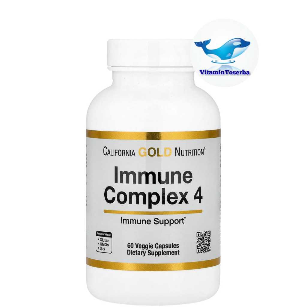 California Gold Nutrition Immune 4 System Support 60 Veggie Capsules