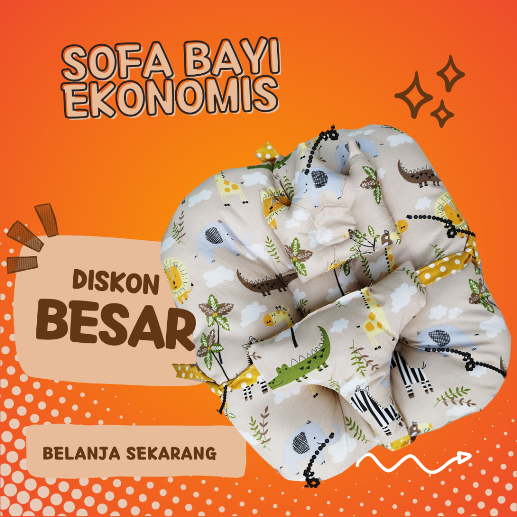 Sofa Bayi Multifungsi Kasur Bayi Empuk Baby Lounger Sofa Bayi Newborn ALAS TENGKUREP FREE BANTAL PEY