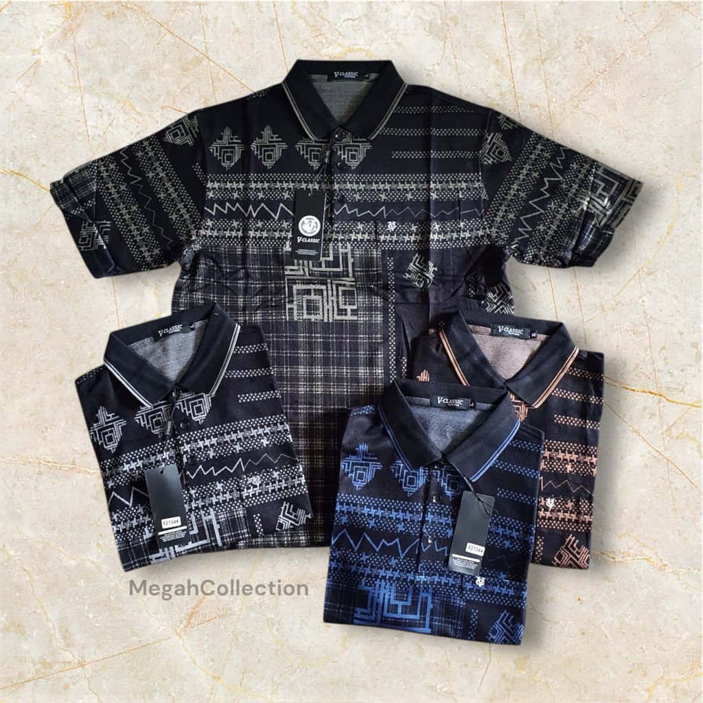 Kaos Pria Berkerah Katun Premium - Kaos Wangki Pria Premium V-Classic Original