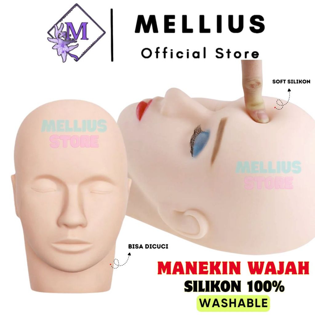 Patung Wajah Amara / Manekin / Make Up / Muka Untuk Belajar Rias Dan Model Bulu Mata Silikon Mannequ