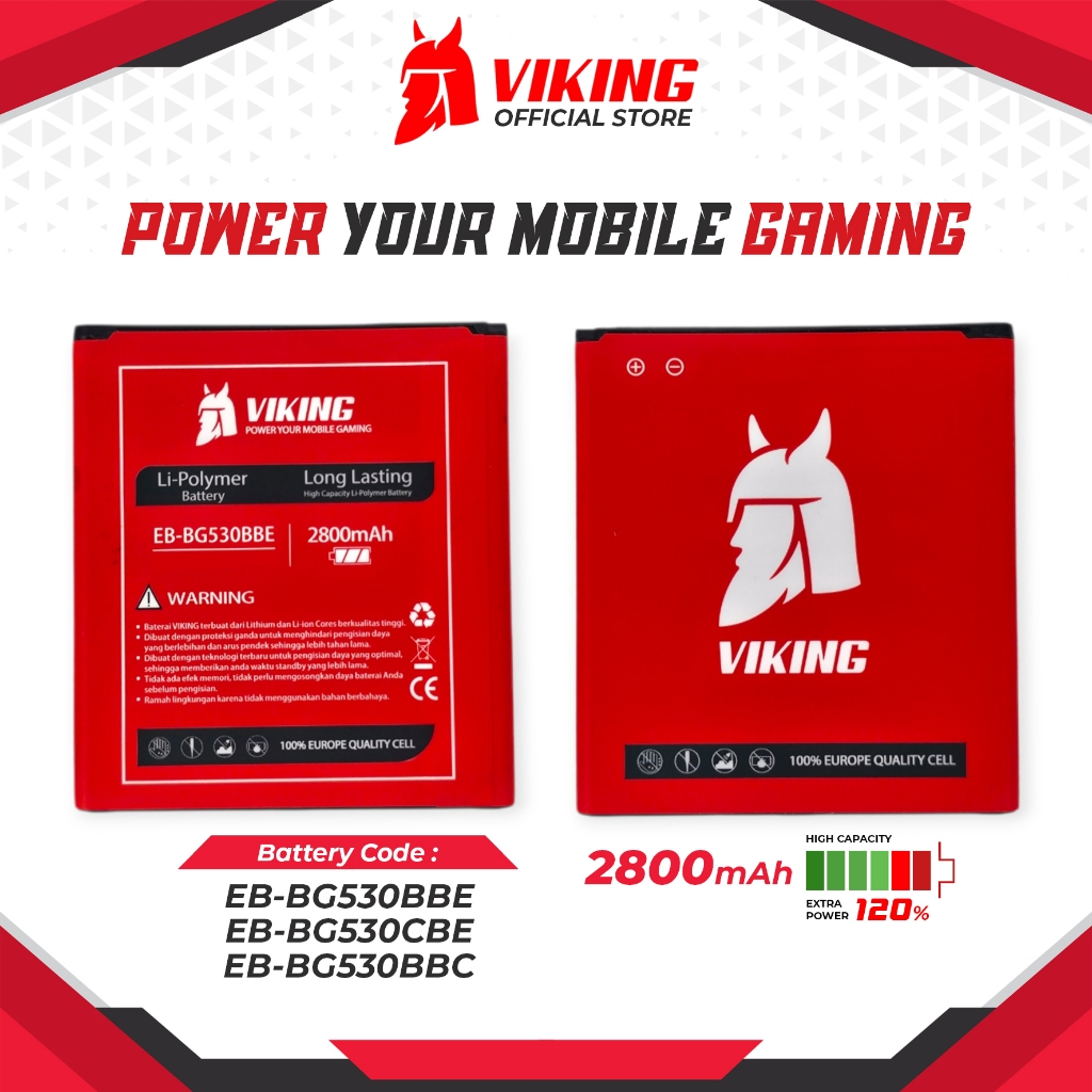VIKING Baterai Double Power for Samsung Galaxy J5 2015 J500 / J3 2016 J320 / J2 Pro 2018 J250 J250F 