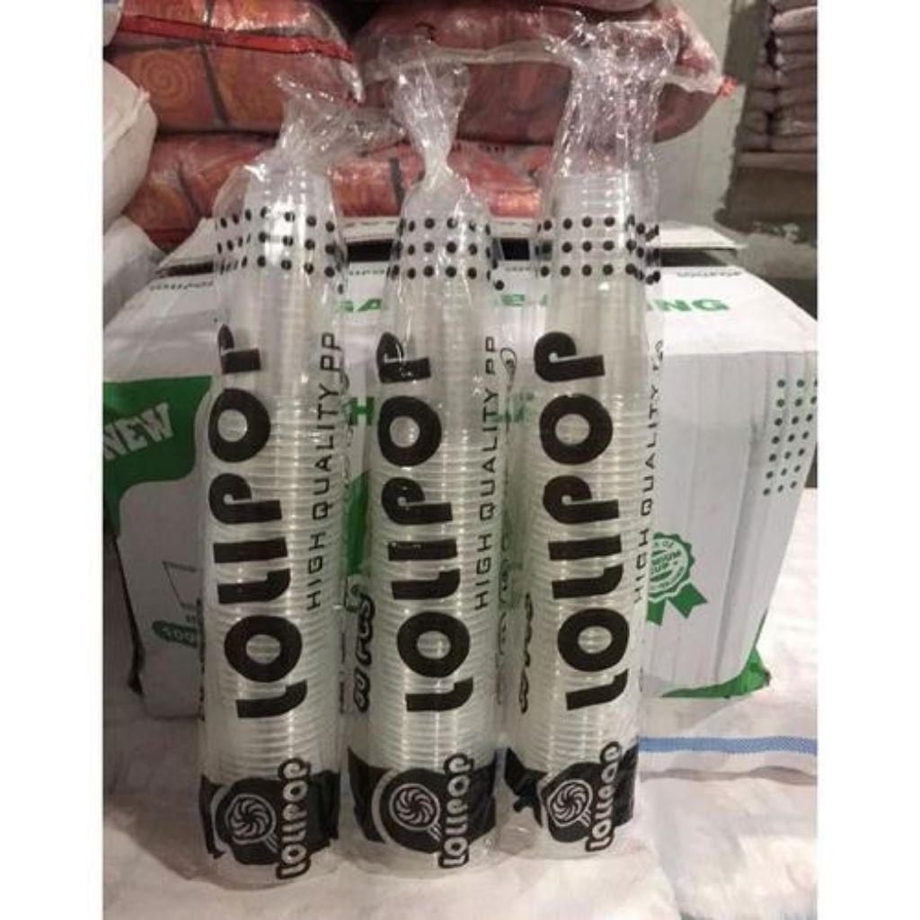 Gelas Plastik Bening 16oz % 14oz tanpa tutup/gelas bening/gelas 16oz & 14oz