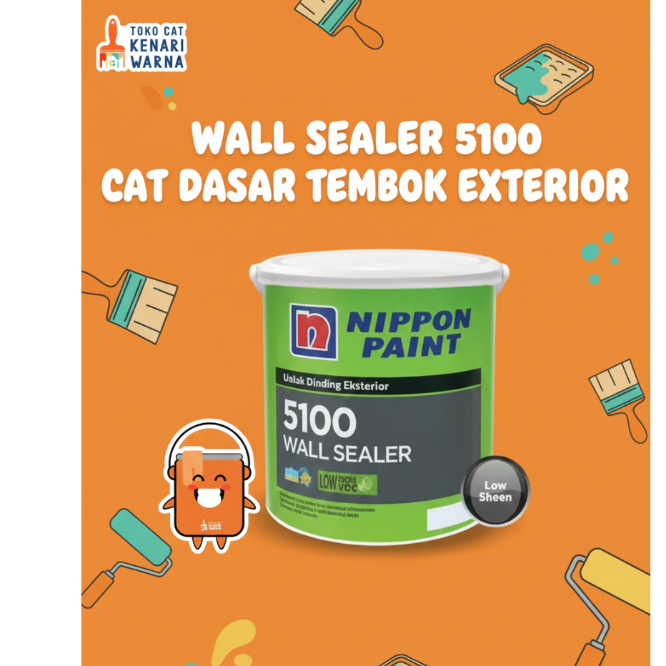 NIPPON PAINT - 5100 WALL SEALER -20L- CAT DASAR DINDING EKSTERIOR NIPPON PAINT