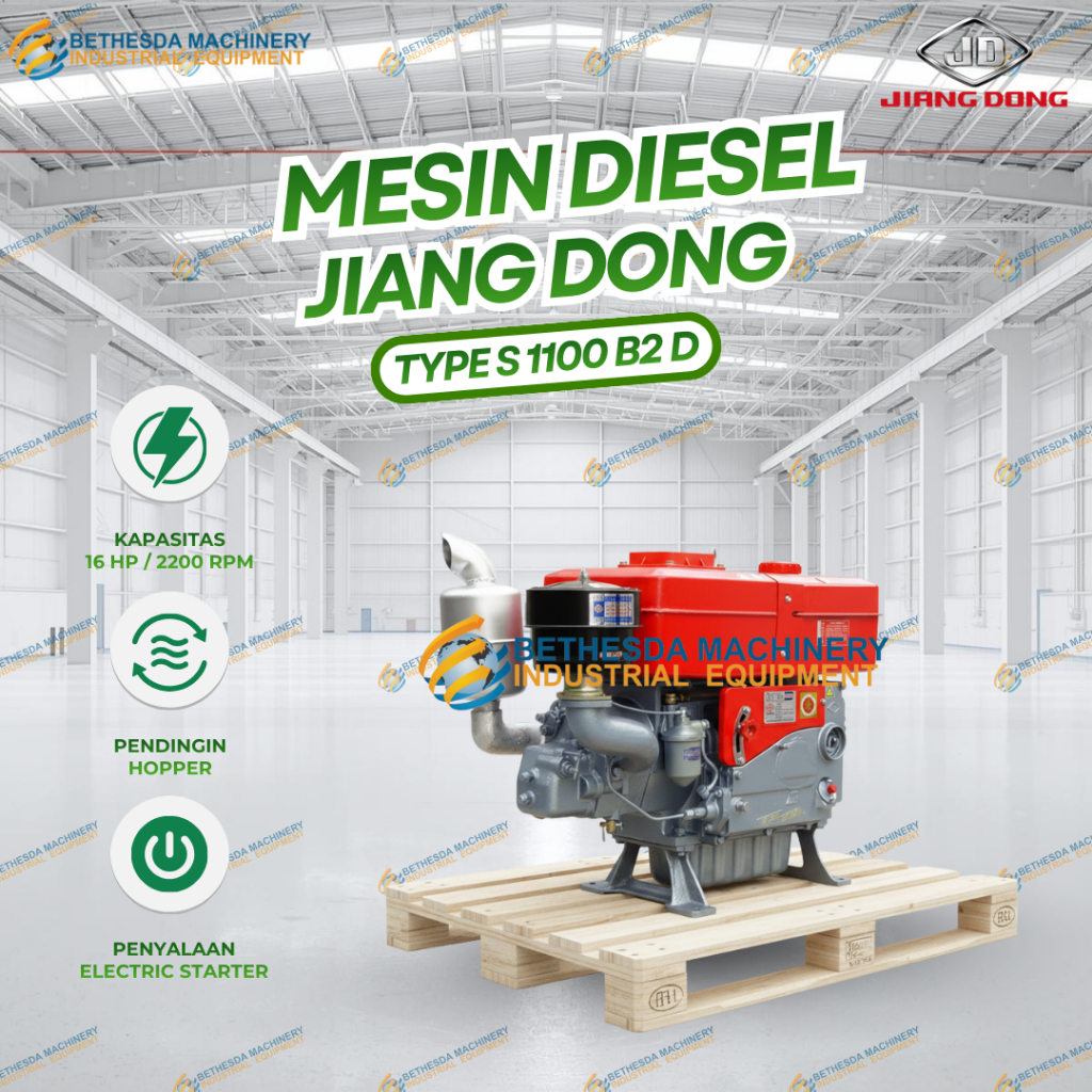 Diesel Jiangdong 16 HP Penggerak Diesel 16 PK Jiang dong S 1100 B2 ND Starter