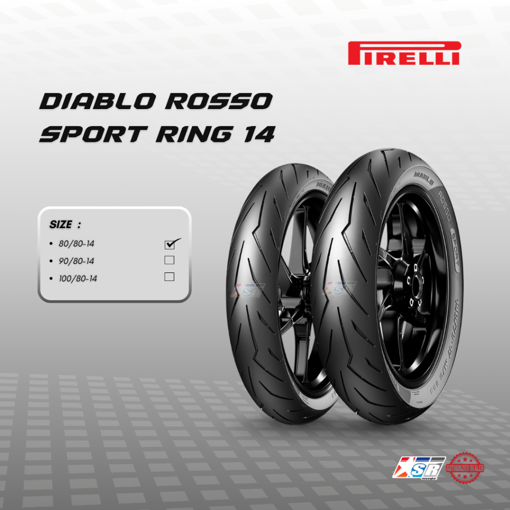 Pirelli Diablo Rosso Sport 80/80-14, 90/80-14, 100/80-14