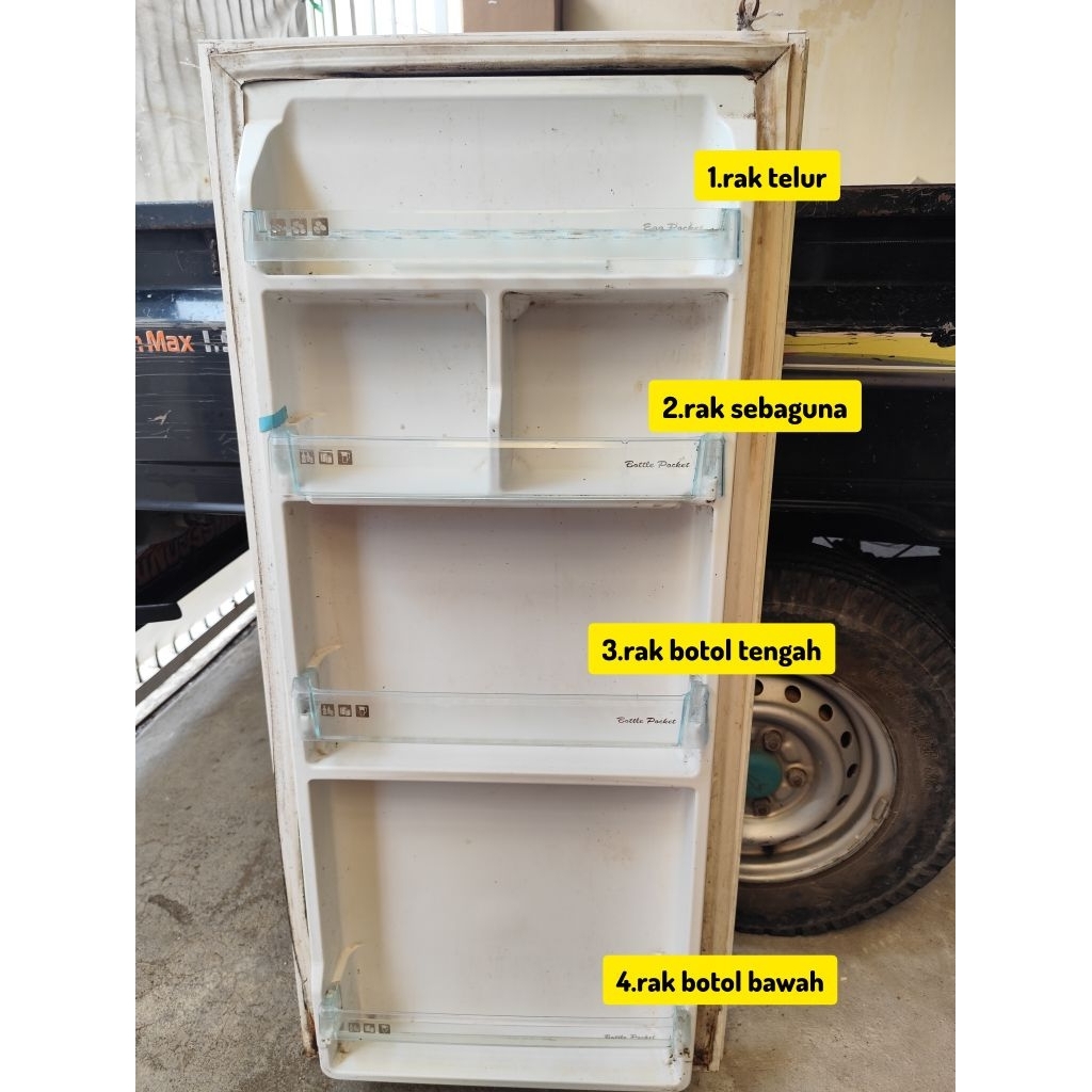 RakPintu Kulkas Polytron Satu Pintu Bekas Copotan Original